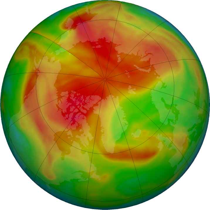 Arctic ozone map for 26 April 2019